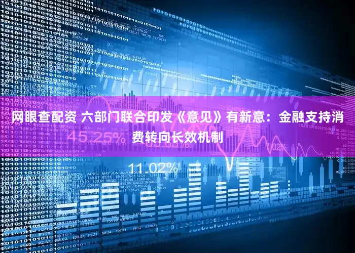 网眼查配资 六部门联合印发《意见》有新意：金融支持消费转向长效机制